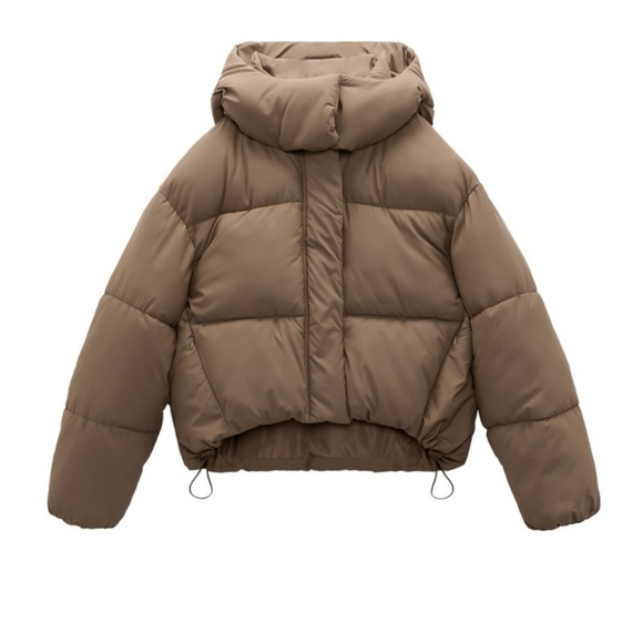 Zara Cropped Puffer Coat - Picture 2 of 4